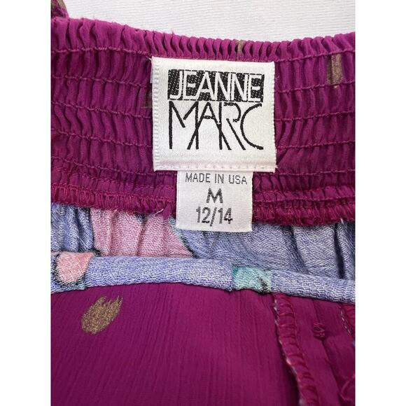 JEANNE MARC Maxi Skirt Vintage Purple Pink Teal Abstract size 12/14 Medium USA - Picture 16 of 16